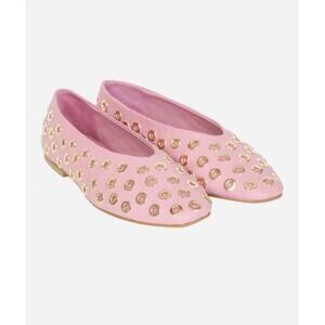 NEW BERENICE women's stud ballerina flats in pink